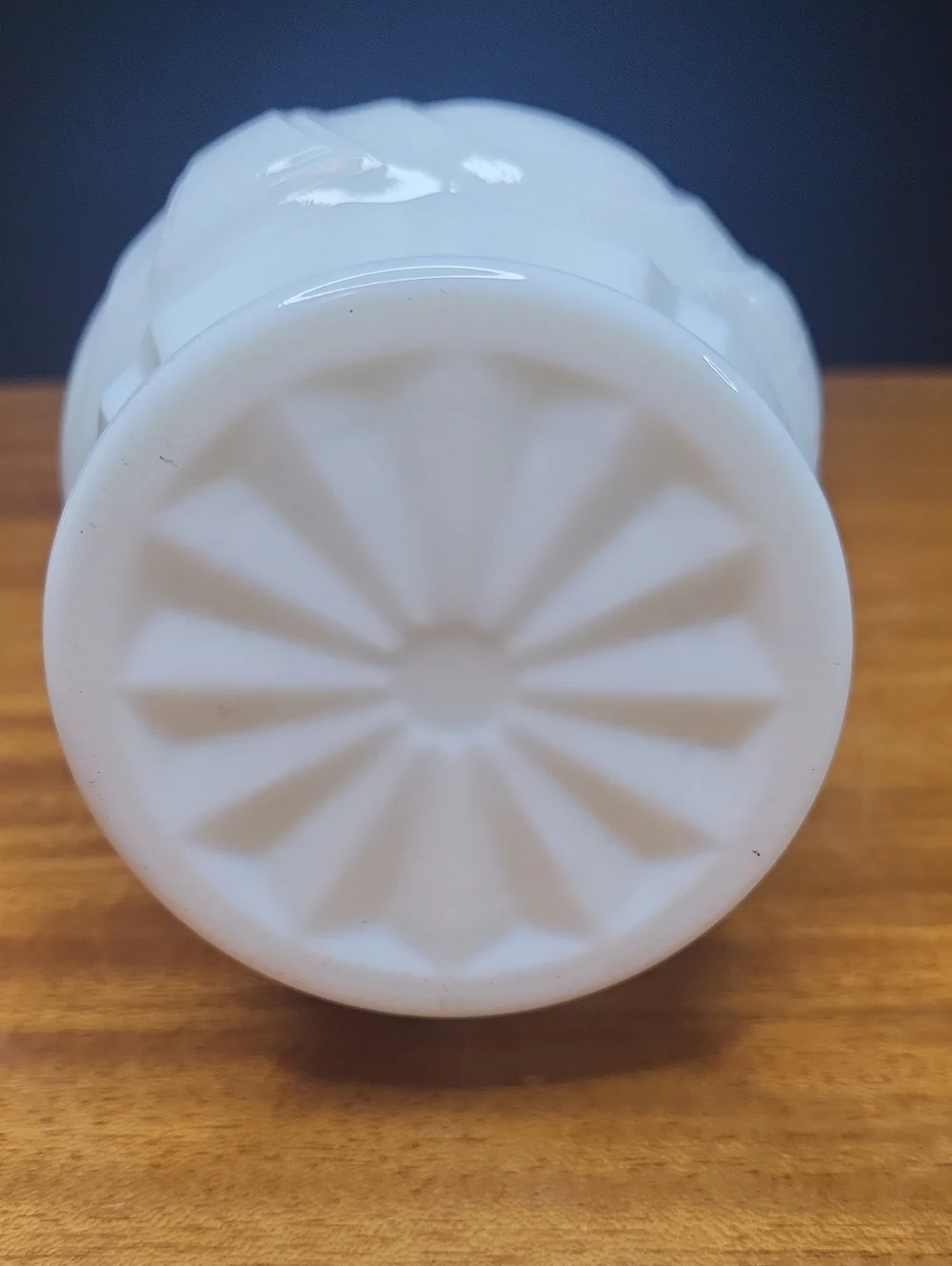 Sleek White Milk Glass Decorative Vase
